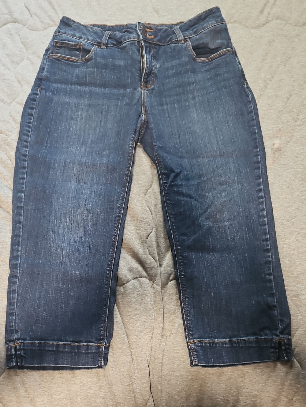 Denver Hayes Dark Blue Cropped Stretch Jeans